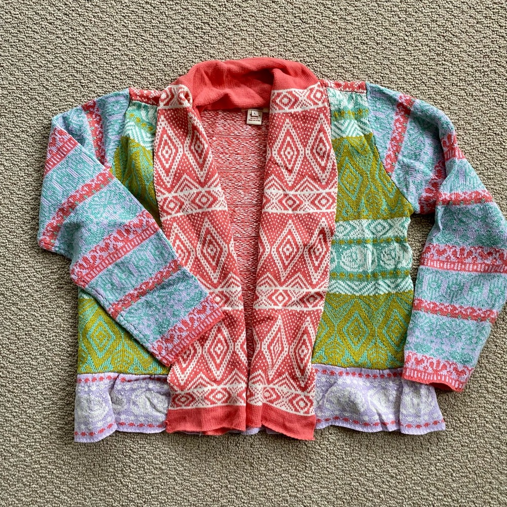 Sundance Mixed Fair Isle Open Cardigan Sweater